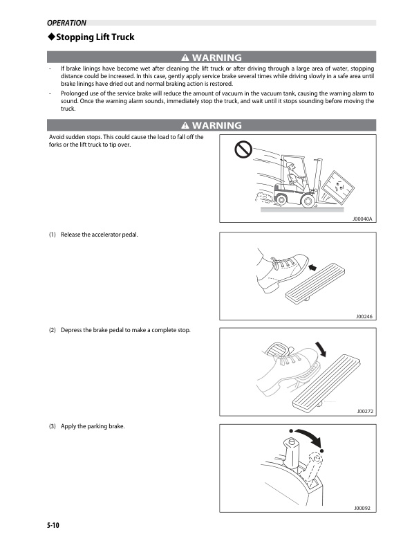 Alternative view of Caterpillar DP70N Operation and Maintenance Manual 99700-63110