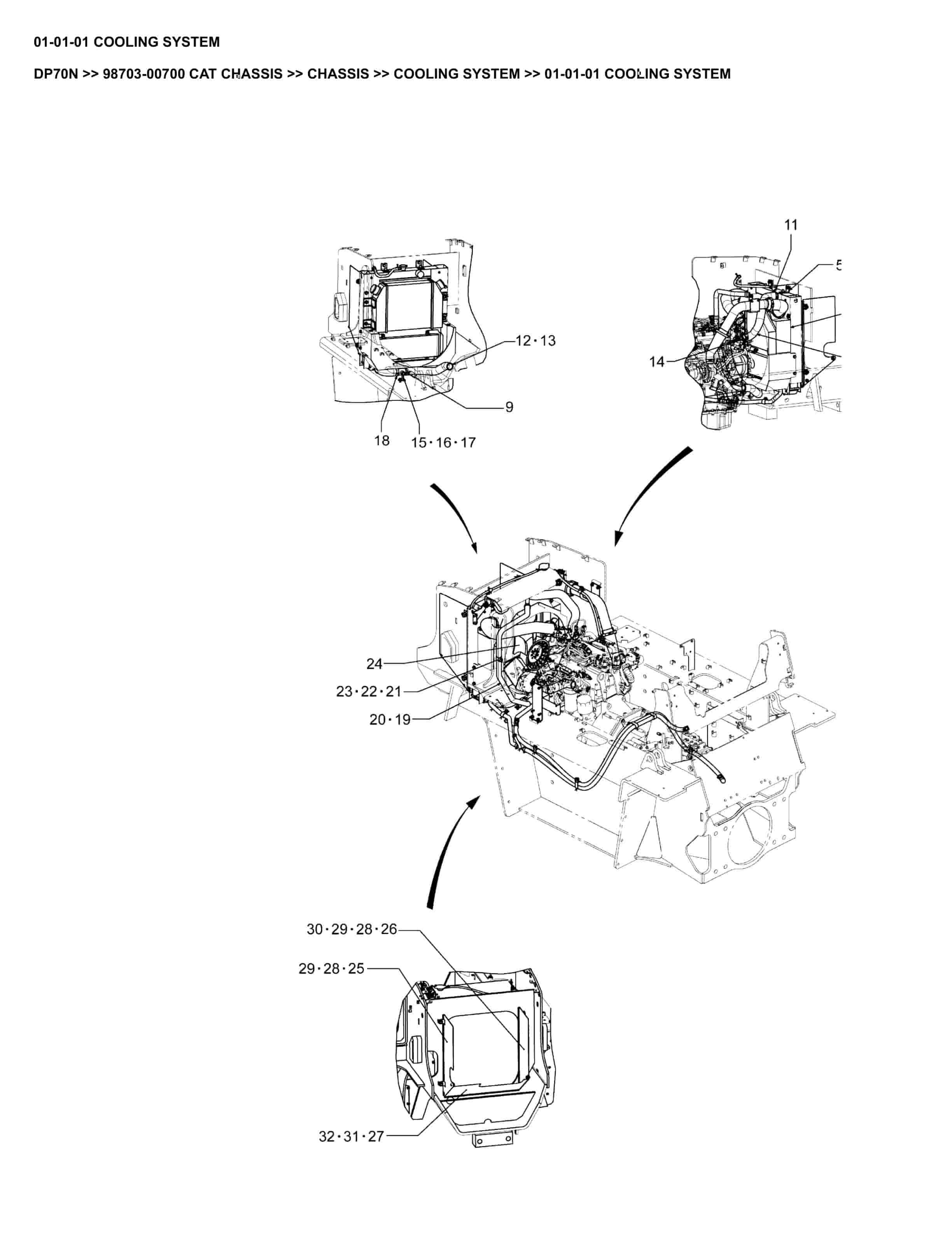 Caterpillar DP70N Parts Manual 98703-00700