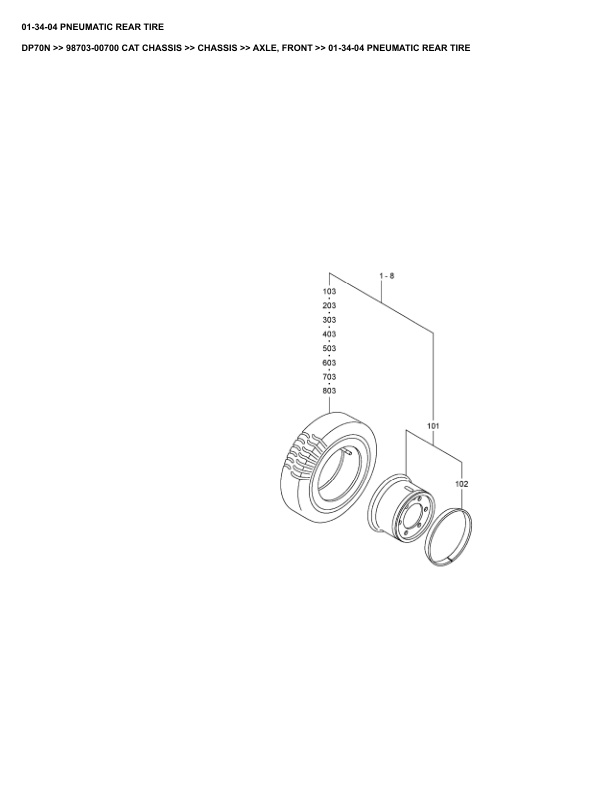 Caterpillar DP70N Parts Manual 98703-00700 2 Caterpillar DP70N Parts Manual 98703-00700 - Image 2