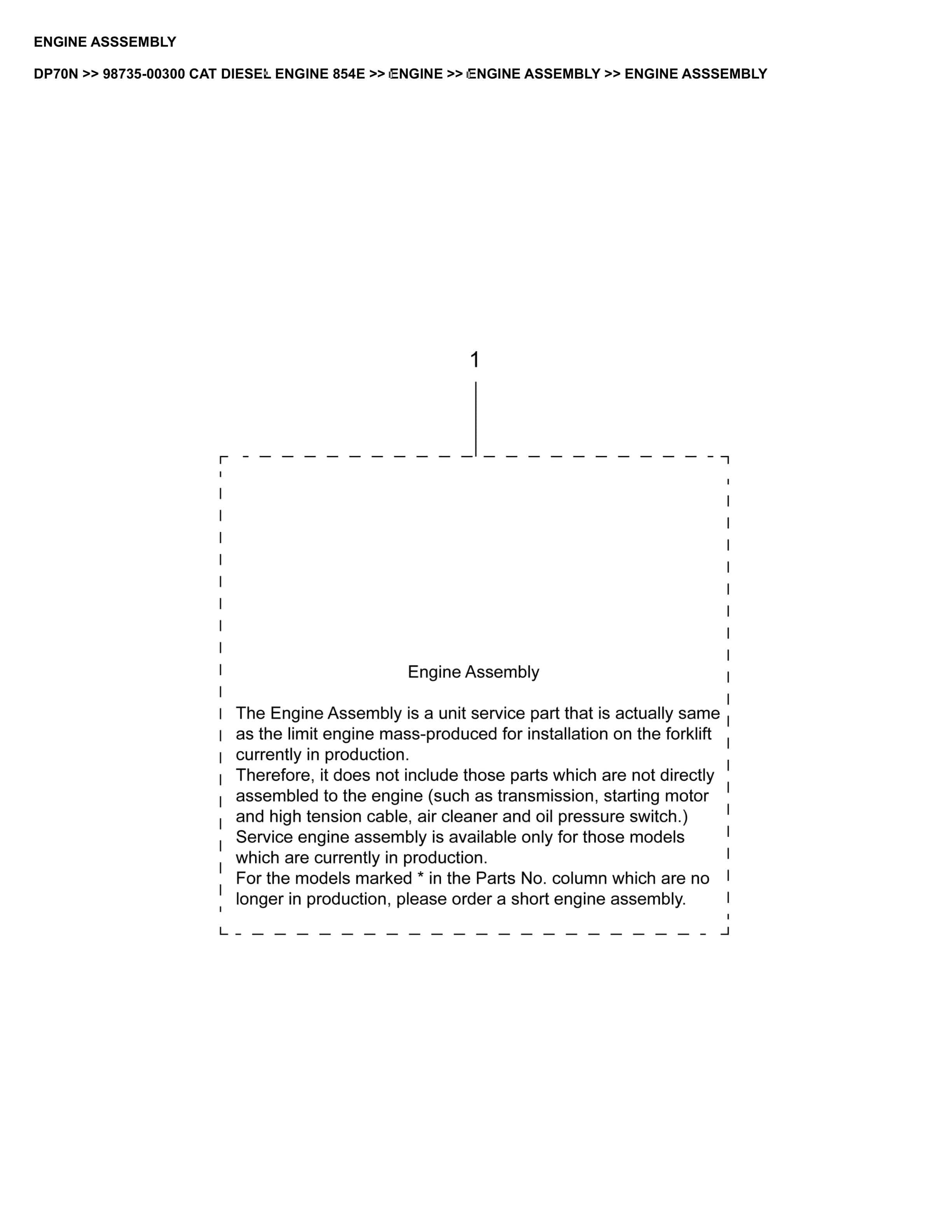 Caterpillar DP70N Parts Manual 98735-00300