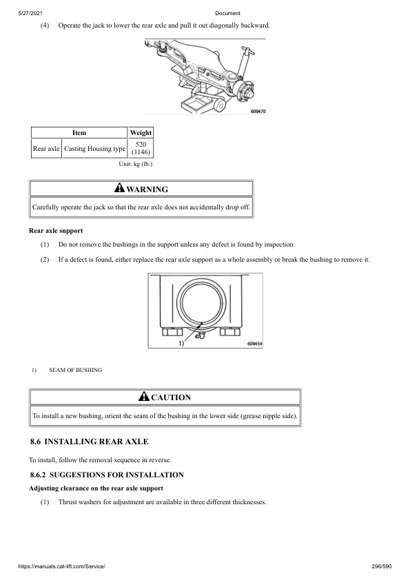 Alternative view of Caterpillar DP70N1 Chassis and Mast Service Manual 99709-80100