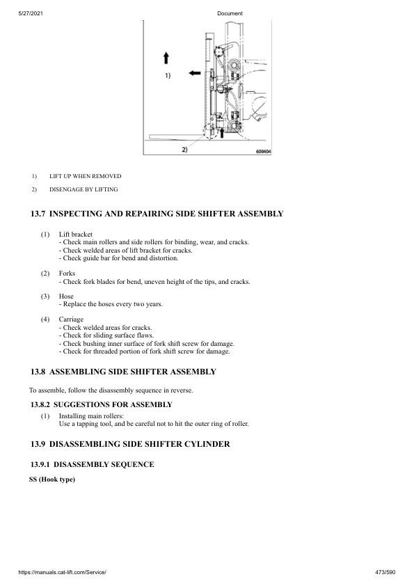 Caterpillar DP70N1 Chassis and Mast Service Manual 99709-80100 5 Caterpillar DP70N1 Chassis and Mast Service Manual 99709-80100 - Image 5