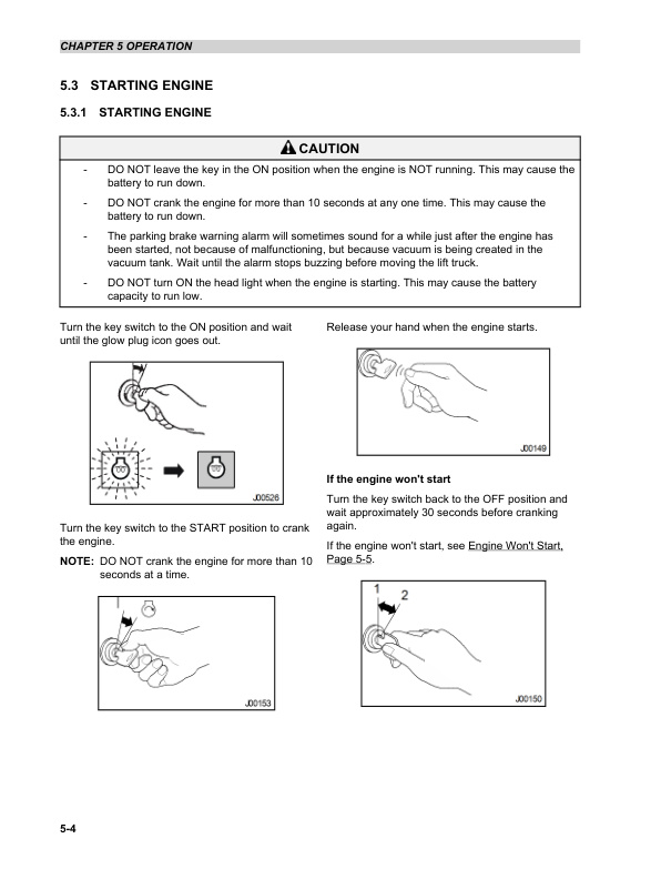 Alternative view of Caterpillar DP70N1 Operation and Maintenance Manual 99700-80100