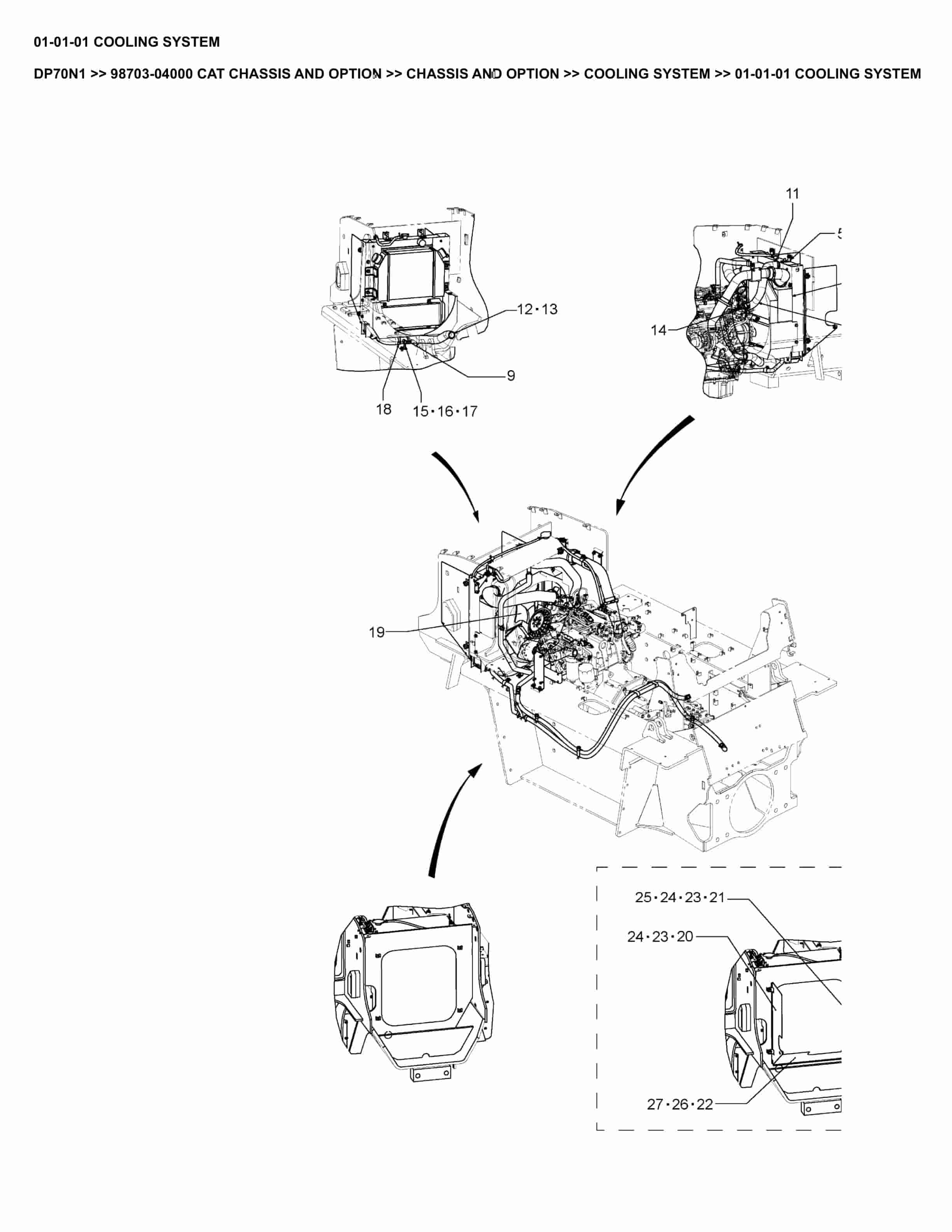 Caterpillar DP70N1 Parts Manual 98703-04000