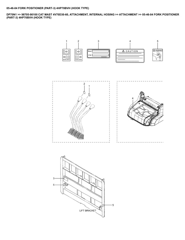 Caterpillar DP70N1 Parts Manual 98705-90100 3 Caterpillar DP70N1 Parts Manual 98705-90100 - Image 3