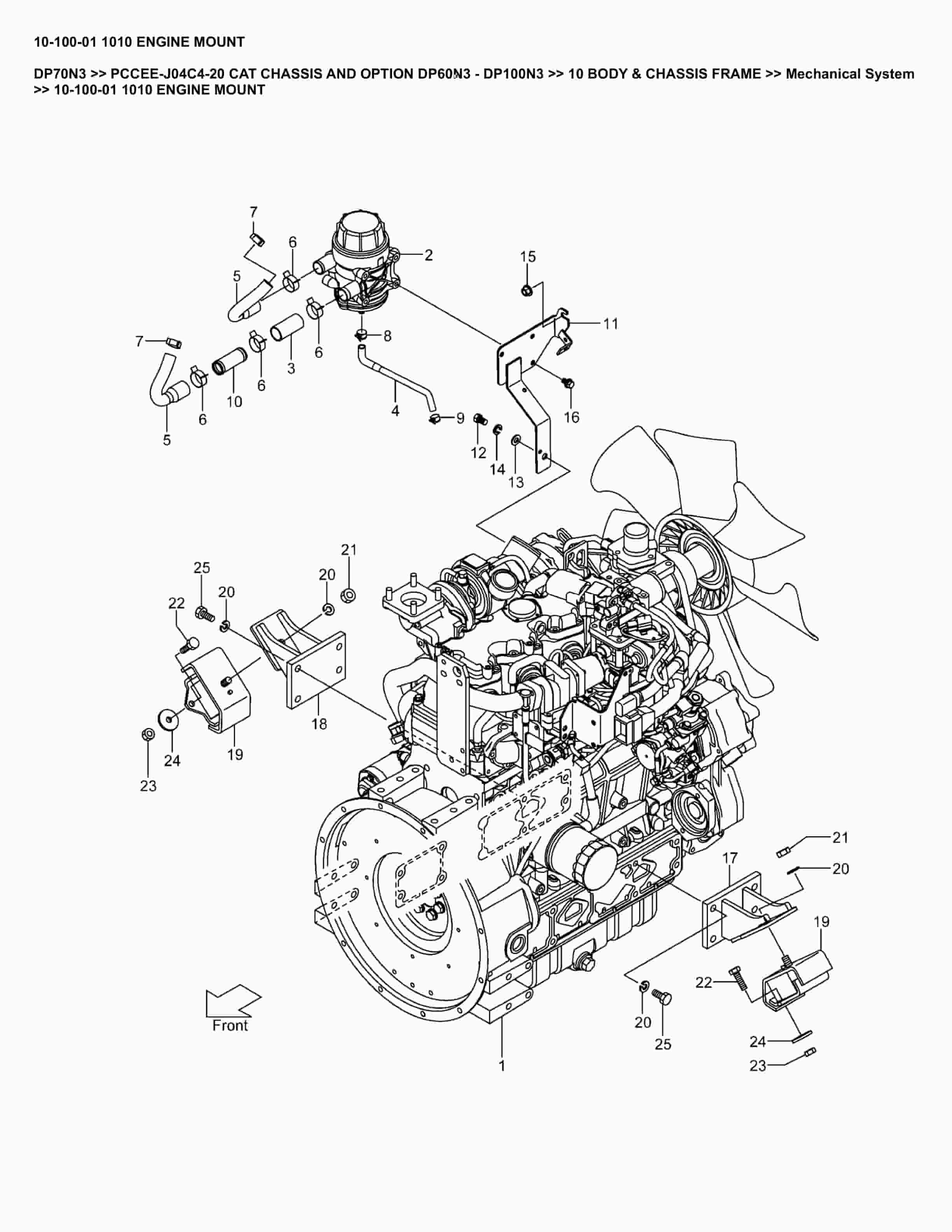 Caterpillar DP70N3 Parts Manual PCCEE-J04C4-20