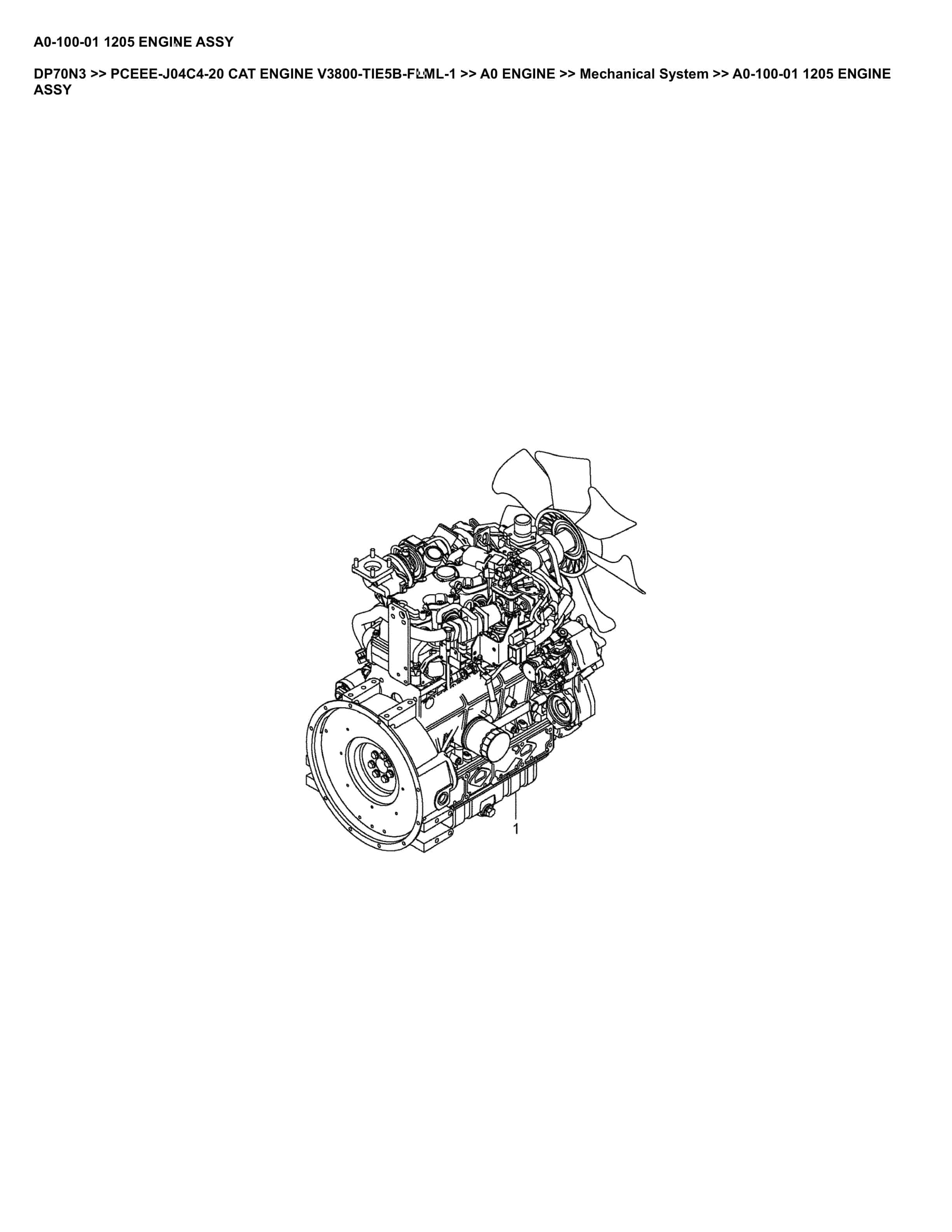 Caterpillar DP70N3 Parts Manual PCEEE-J04C4-20