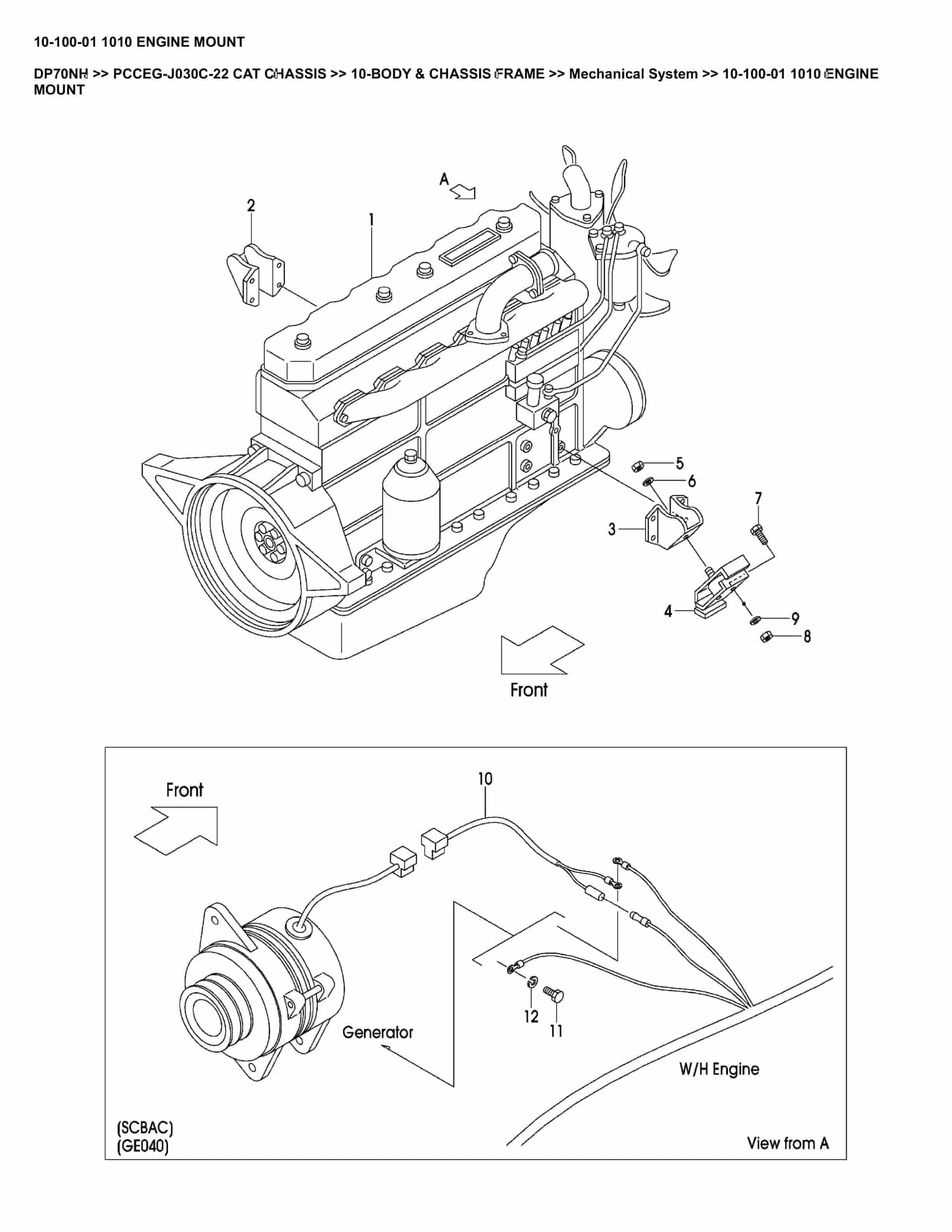 Caterpillar DP70NH Parts Manual PCCEG-J030C-22