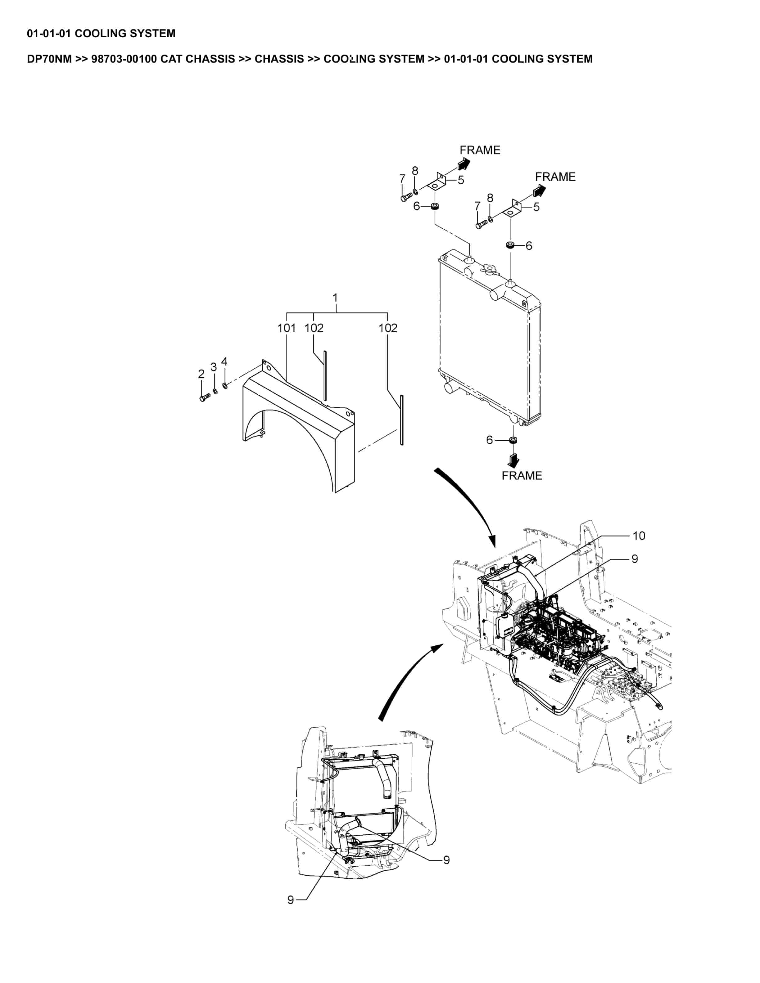 Caterpillar DP70NM Parts Manual 98703-00100