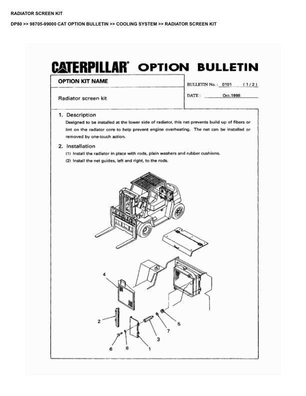 Caterpillar DP80 Parts Manual 98705-99000 2 Caterpillar DP80 Parts Manual 98705-99000 - Image 2