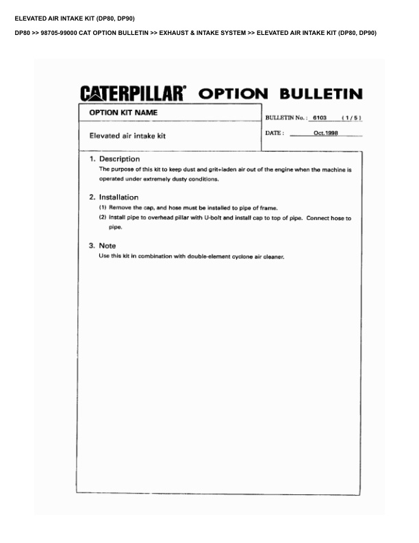 Caterpillar DP80 Parts Manual 98705-99000 5 Caterpillar DP80 Parts Manual 98705-99000 - Image 5