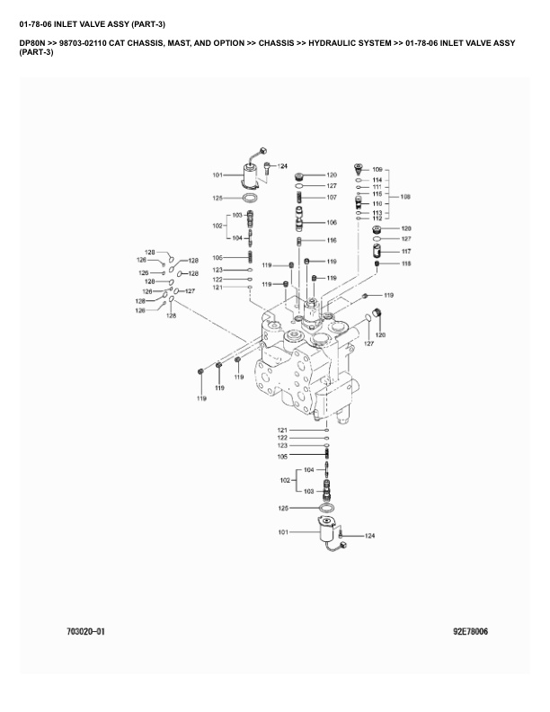 Alternative view of Caterpillar DP80N Parts Manual 98703-02110