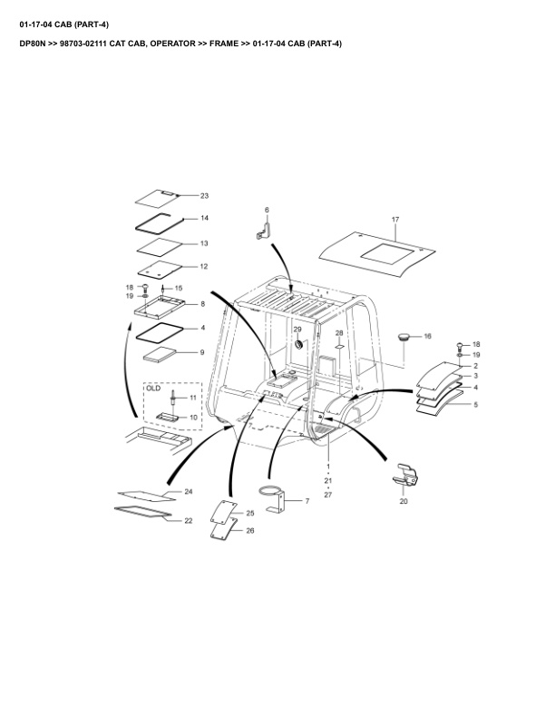 Alternative view of Caterpillar DP80N Parts Manual 98703-02111