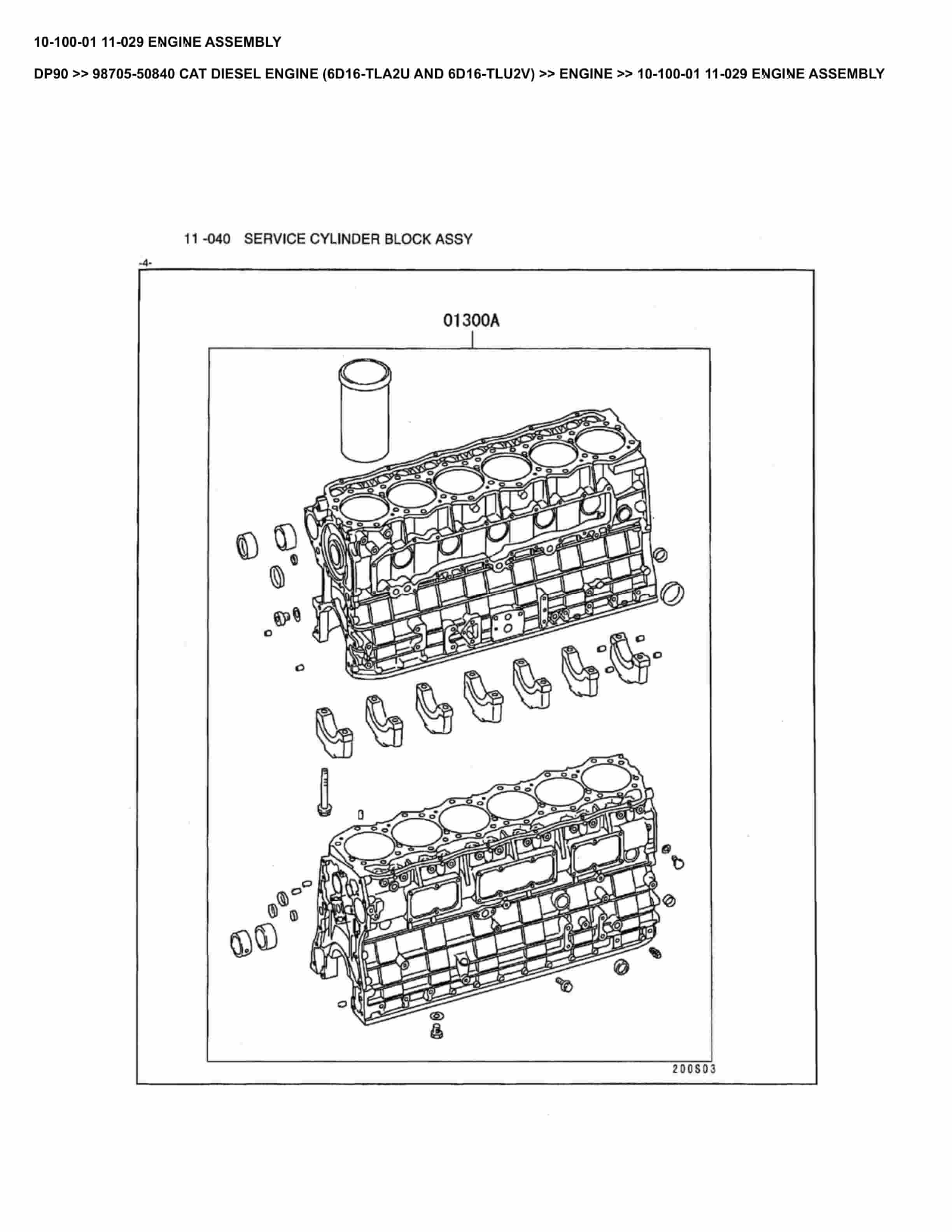 Caterpillar DP90 Parts Manual 98705-50840