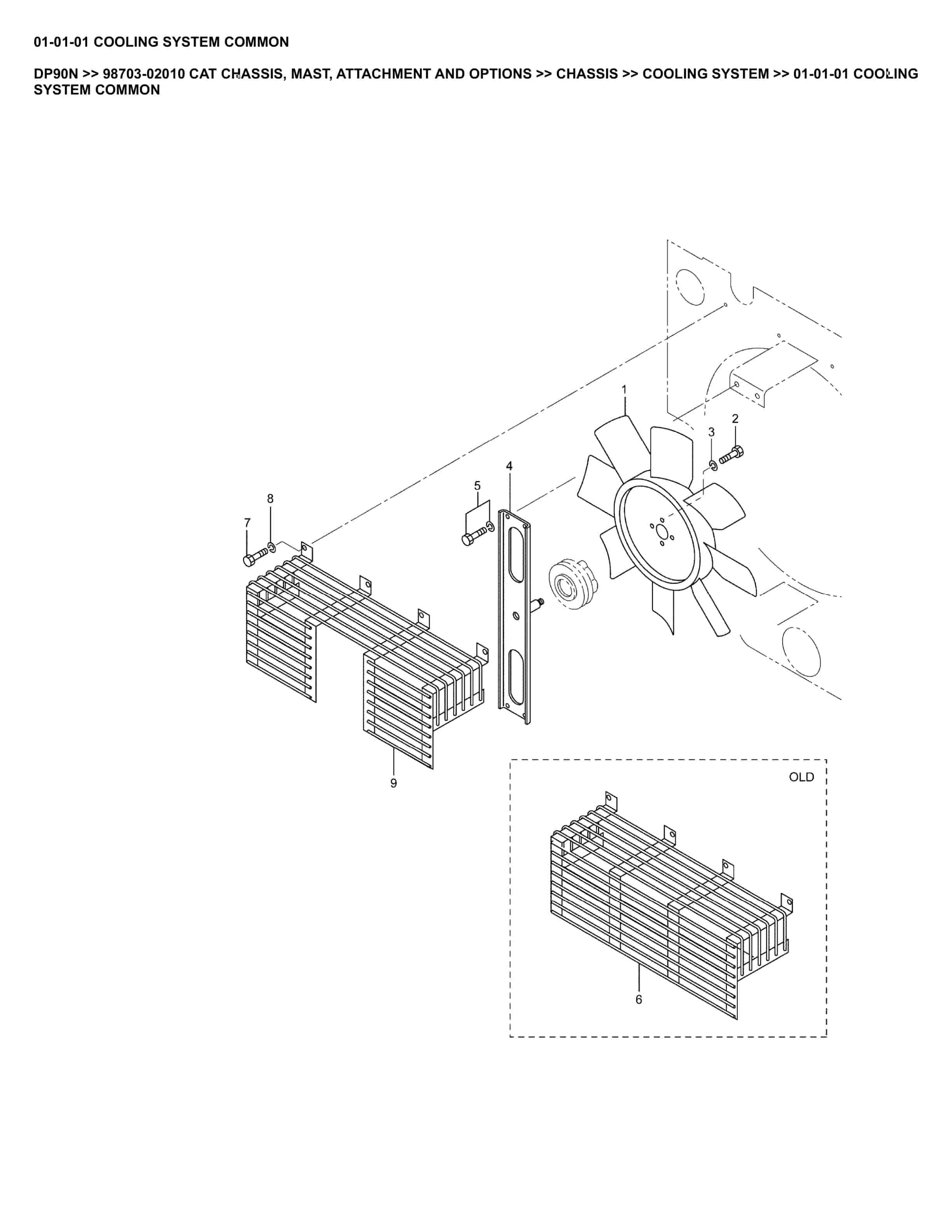 Caterpillar DP90N Parts Manual 98703-02010