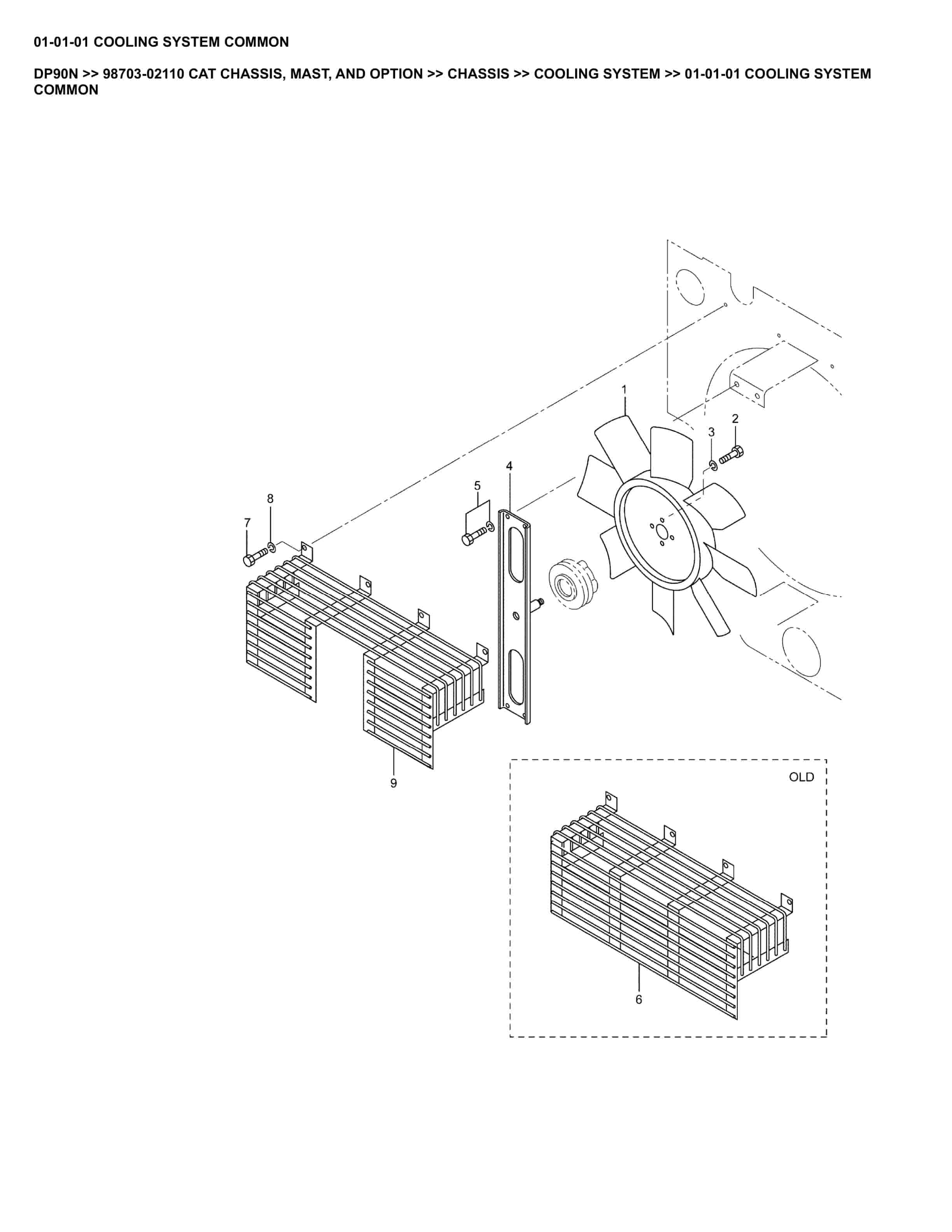 Caterpillar DP90N Parts Manual 98703-02110