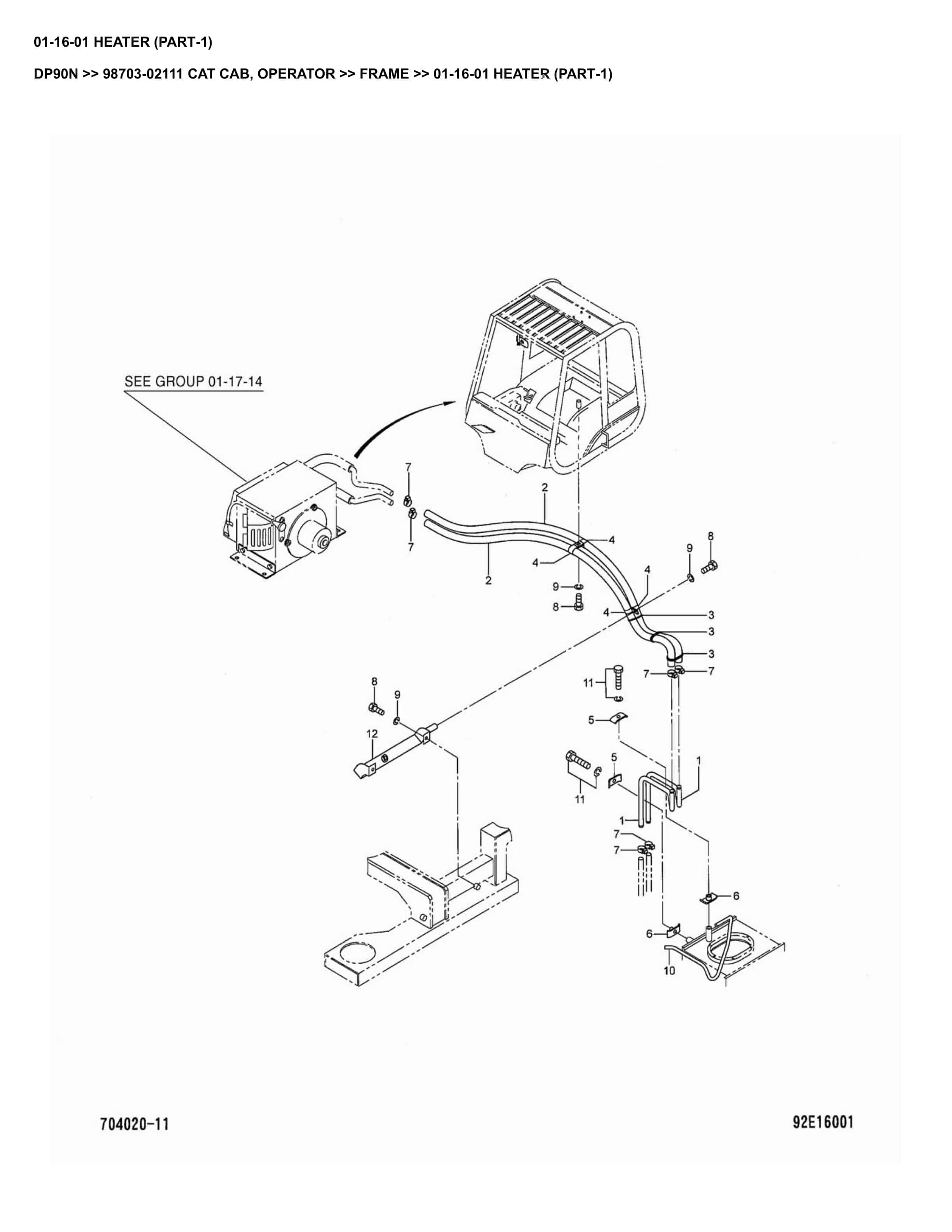 Caterpillar DP90N Parts Manual 98703-02111