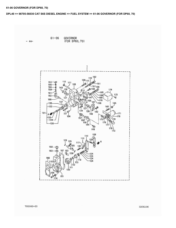 Alternative view of Caterpillar DPL40 Parts Manual 98705-56030