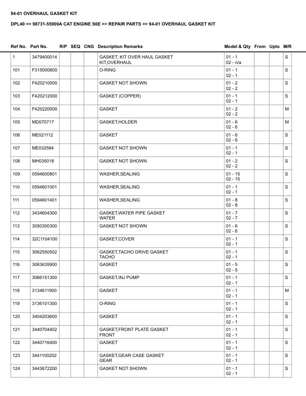Caterpillar DPL40 Parts Manual 98731-55900A 5 Caterpillar DPL40 Parts Manual 98731-55900A - Image 5