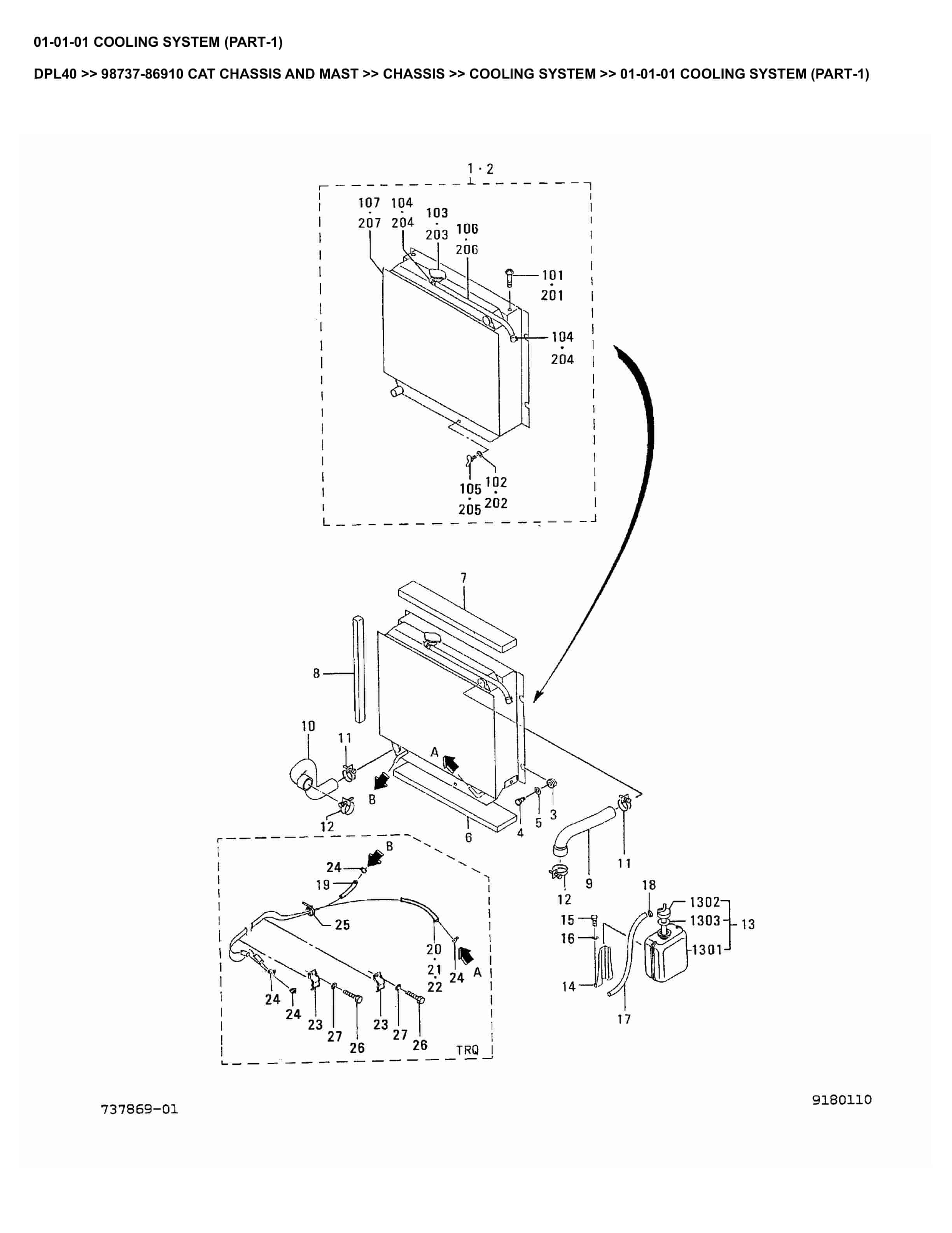 Caterpillar DPL40 Parts Manual 98737-86910
