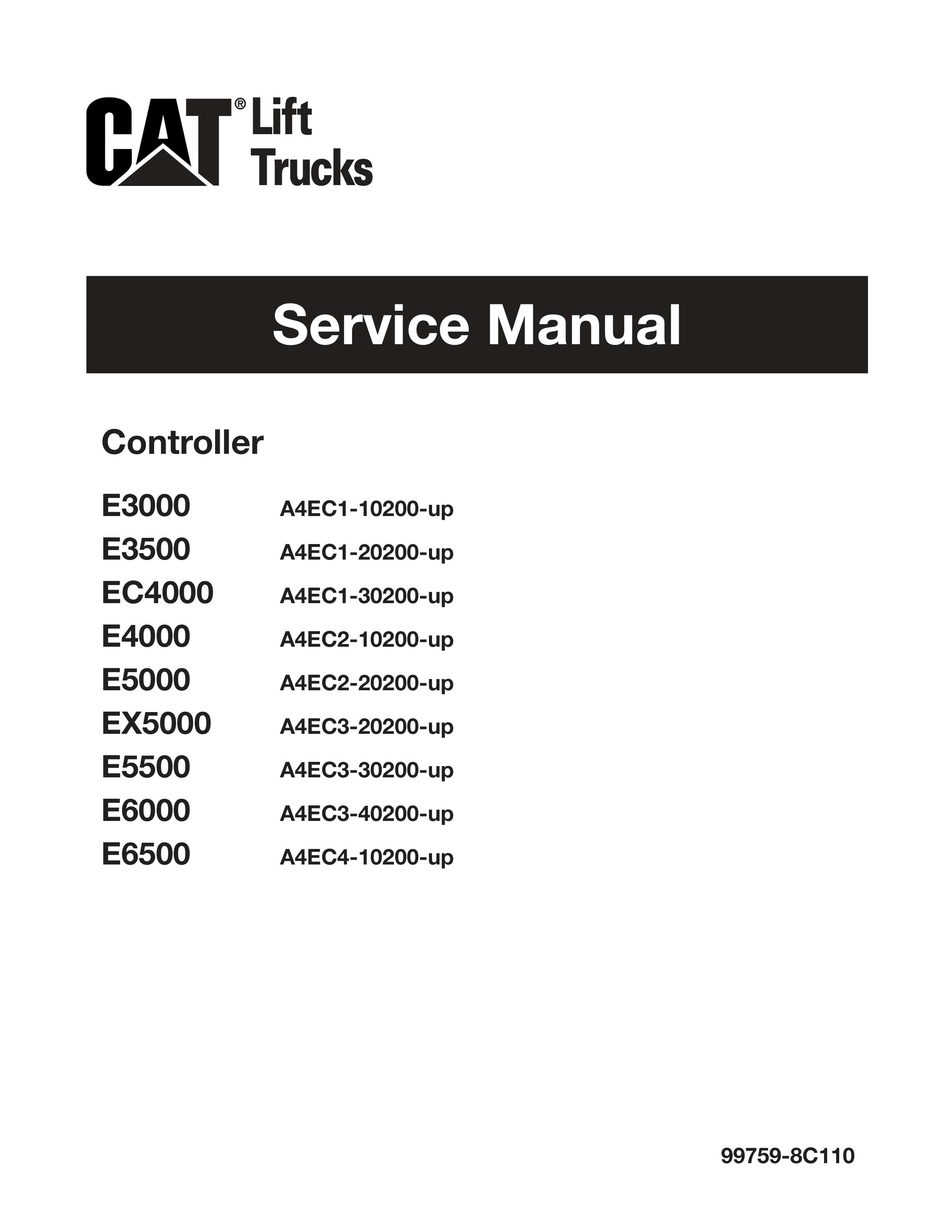 Caterpillar E3000 to E6500 Controller Service Manual 99759-8C110