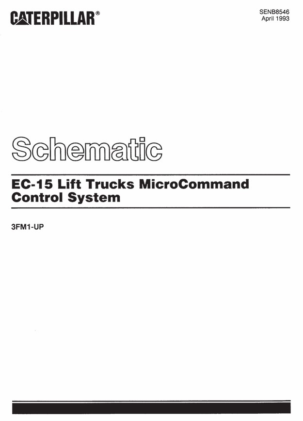 Caterpillar EC15 Lift Truck MicroCommand Control System Schematic SENB8546