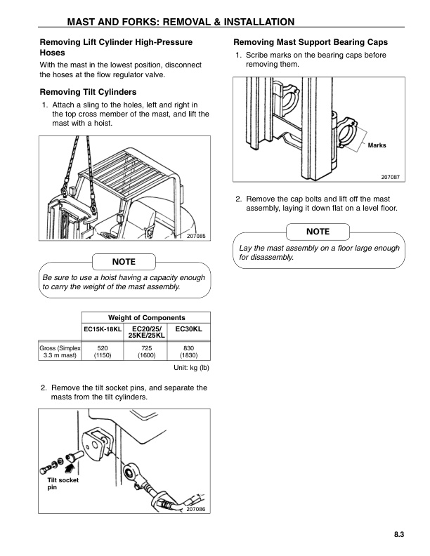 Caterpillar EC15K to EC30KL Chassis and Mast Service Manual 99759-83110 3 Caterpillar EC15K to EC30KL Chassis and Mast Service Manual 99759-83110-3
