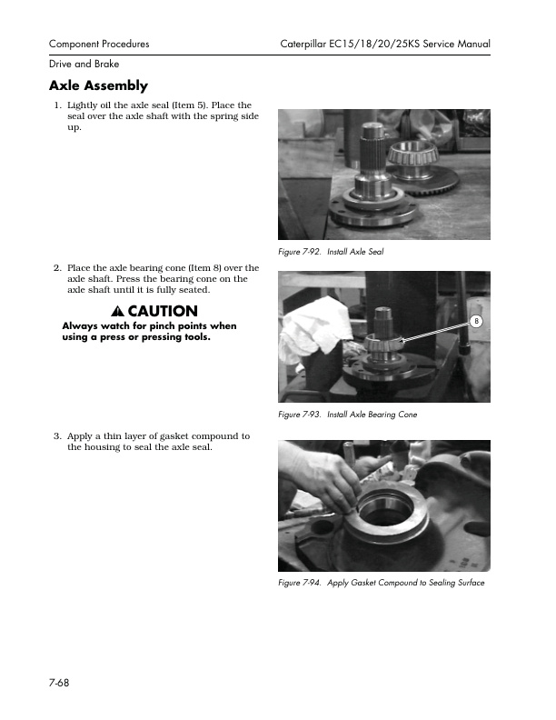 Caterpillar EC15KS, EC18KS, EC20KS, EC25KS Stand-Up End-Control Service Manual SENB2740-01-3