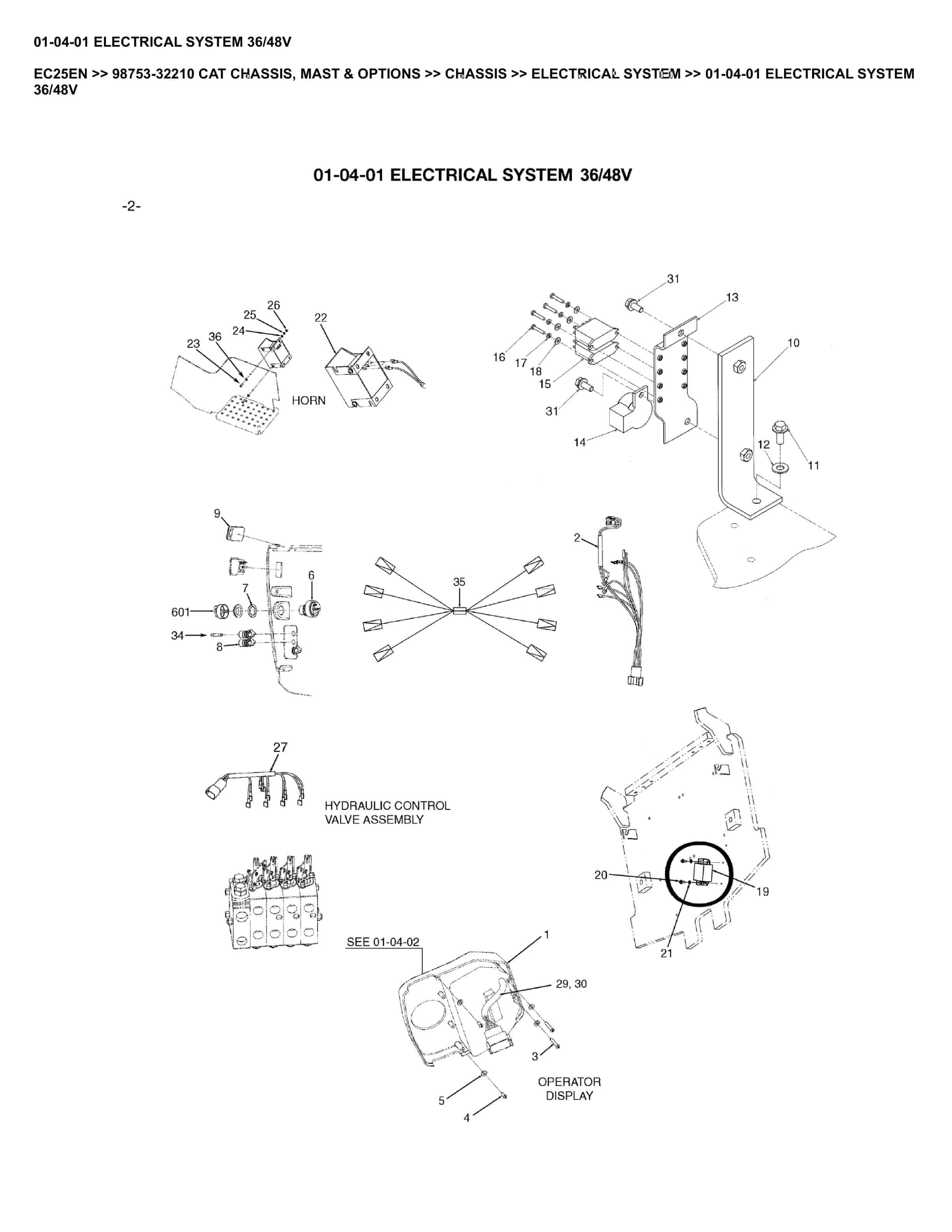 Caterpillar EC25EN Parts Manual 98753-32210