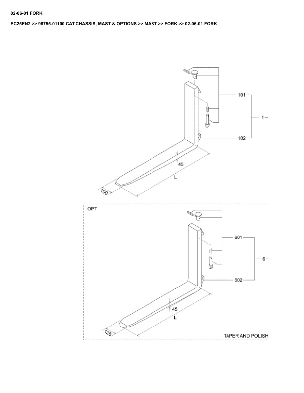 Alternative view of Caterpillar EC25EN2 Parts Manual 98755-01100