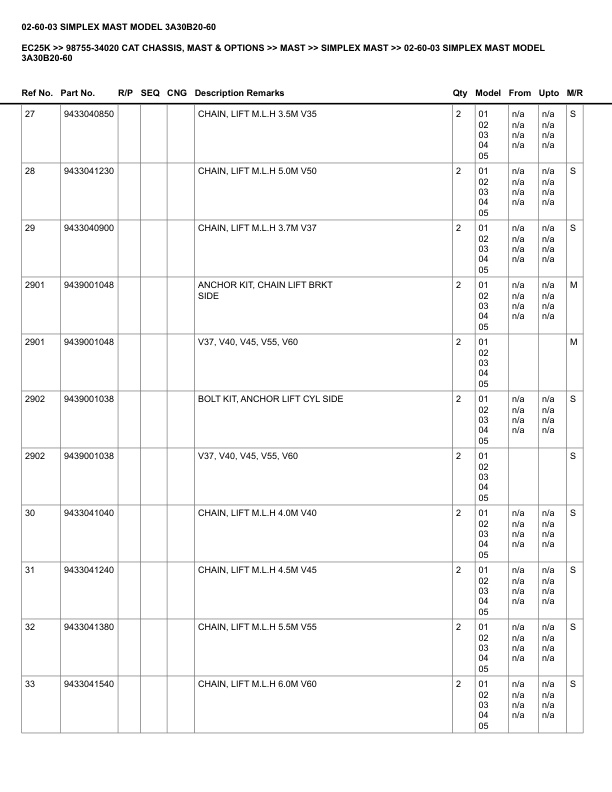 Alternative view of Caterpillar EC25K Parts Manual 98755-34020