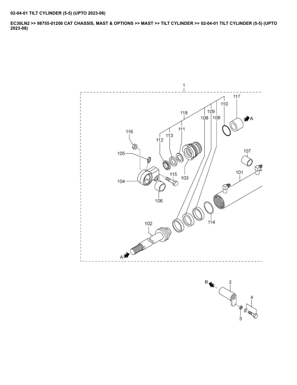 Alternative view of Caterpillar EC30LN2 Parts Manual 98755-01200