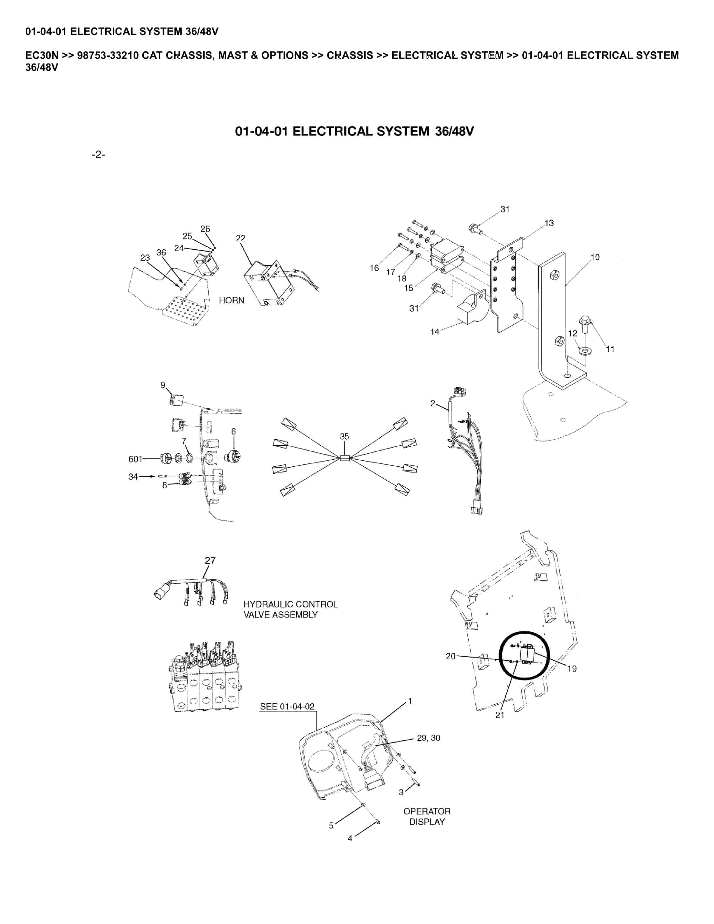Caterpillar EC30N Parts Manual 98753-33210