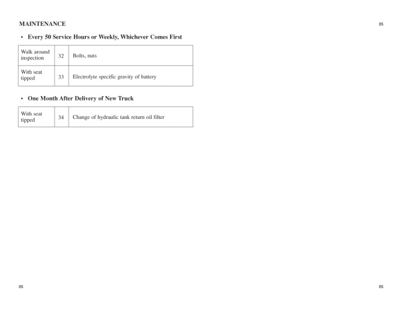 Caterpillar EP10 to EP25 Operation and Maintenance Manual 99750-32101 4 Caterpillar EP10 to EP25 Operation and Maintenance Manual 99750-32101 - Image 4