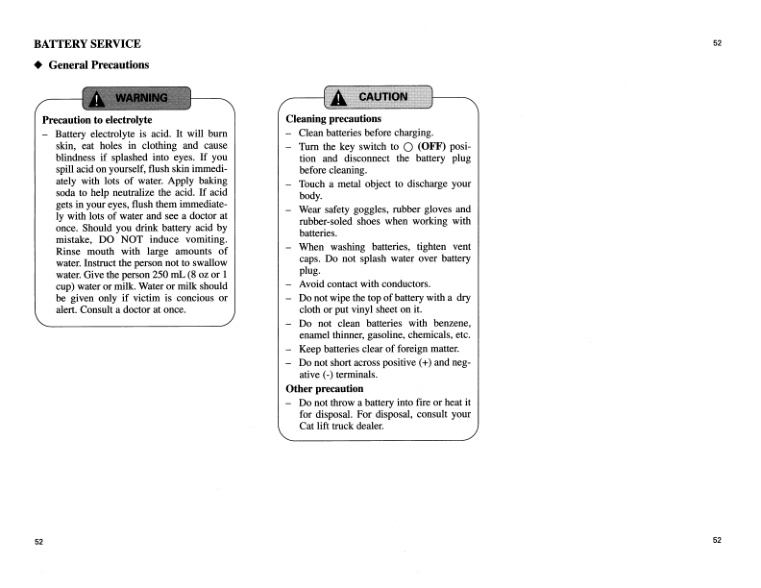 Alternative view of Caterpillar EP10 to EP25H Operation and Maintenance Manual 99750-31110