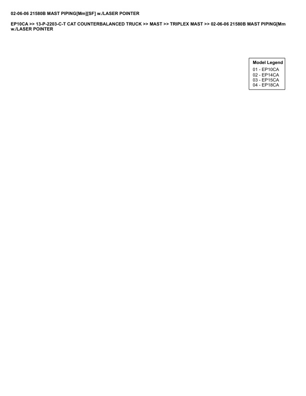 Alternative view of Caterpillar EP10CA Parts Manual 13-P-2203-C-T