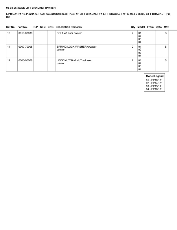 Caterpillar EP10CA1 Parts Manual 15-P-2201-C-T 3 Caterpillar EP10CA1 Parts Manual 15-P-2201-C-T - Image 3