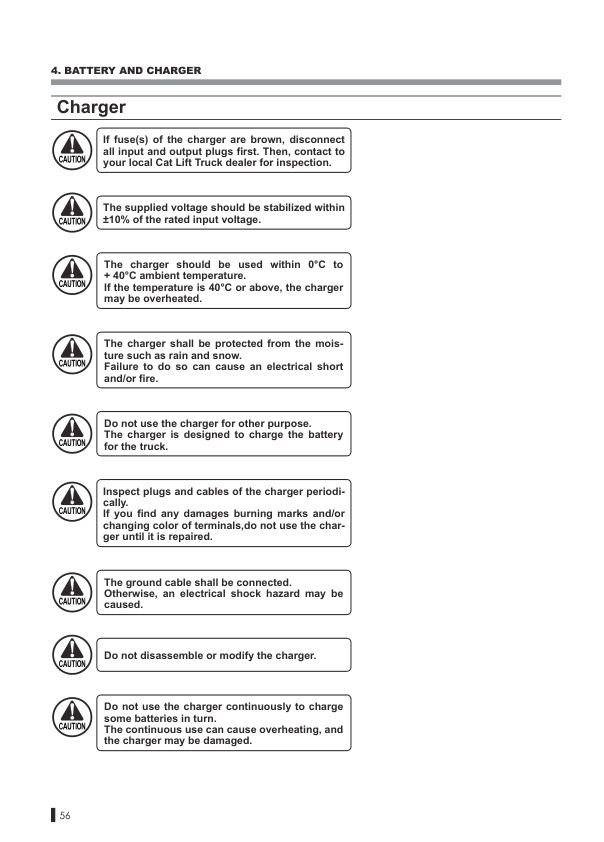 Caterpillar EP10CA1(J)-25(H)CA1(J), EP28CA1(J)-30CA1(J) Operation and Maintenance Manual 99750-67110-2