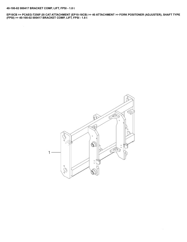 Alternative view of Caterpillar EP10CB Parts Manual PCAEG-T256F-20