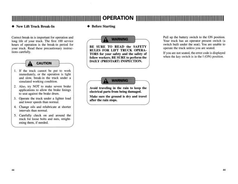 Caterpillar EP10K RT, EP12K RT, EP15K RT Operation and Maintenance Manual 99750-64110 2 Caterpillar EP10K RT, EP12K RT, EP15K RT Operation and Maintenance Manual 99750-64110 - Image 2