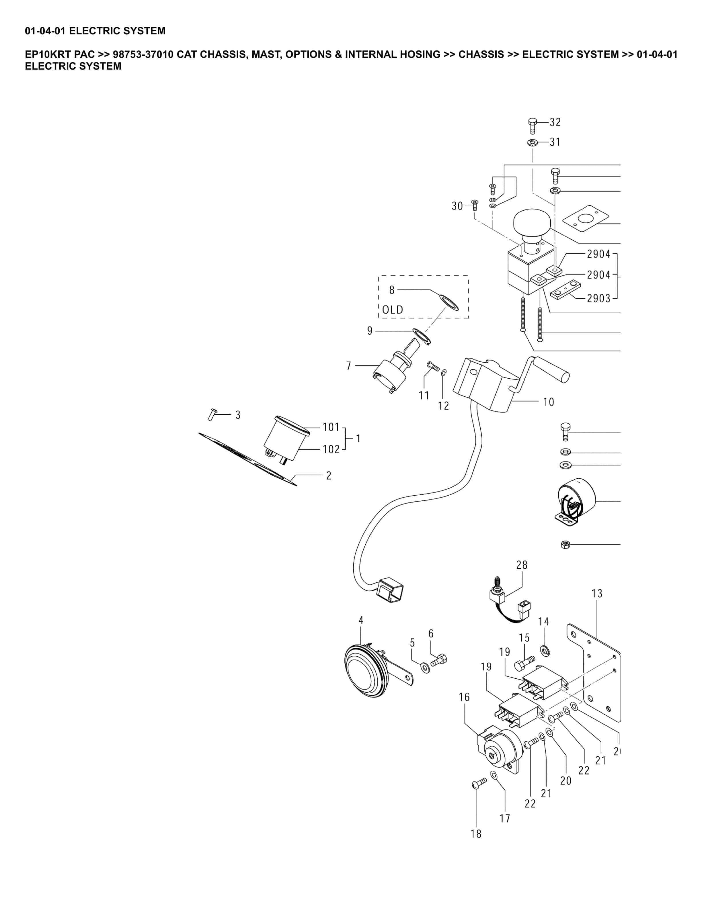Caterpillar EP10KRT PAC Parts Manual 98753-37010