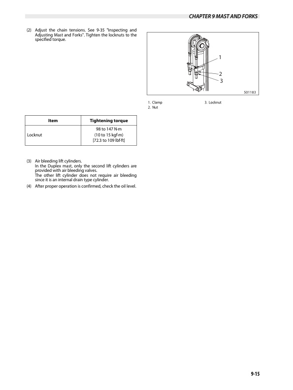 Caterpillar EP13PNT to EP20PNT Chassis and Mast Service Manual 99759-6N120-5