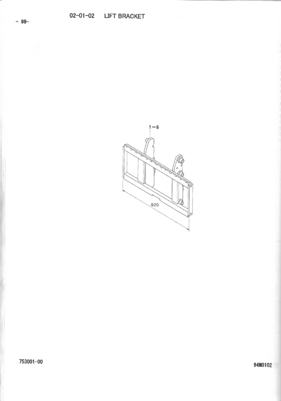 Caterpillar EP13PNT to EP20PNT Chassis, Mast, Options and Internal Hosing Parts Manual 98753-00100-2