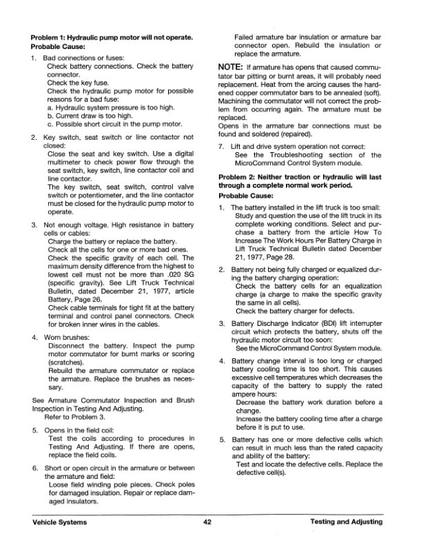 Caterpillar EP13T, EP15T, EP18T Lift Trucks Specifications Systems Operation Testing and Adjusting SENB8564-2