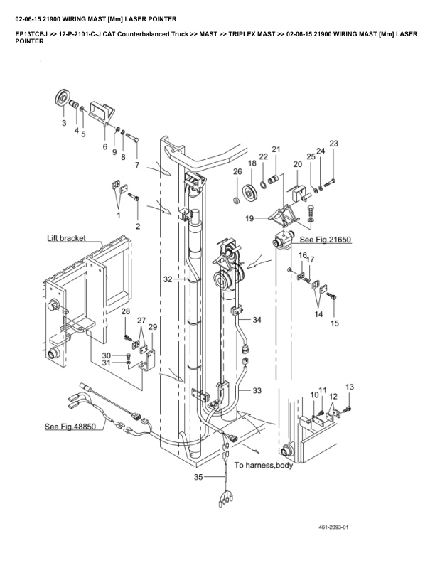 Alternative view of Caterpillar EP13TCBJ Parts Manual 12-P-2101-C-J