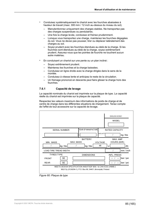 Alternative view of Caterpillar EP14-20A(C)NT, EP16-20A(C)N Operation and Maintenance Manual 654391 FR-A
