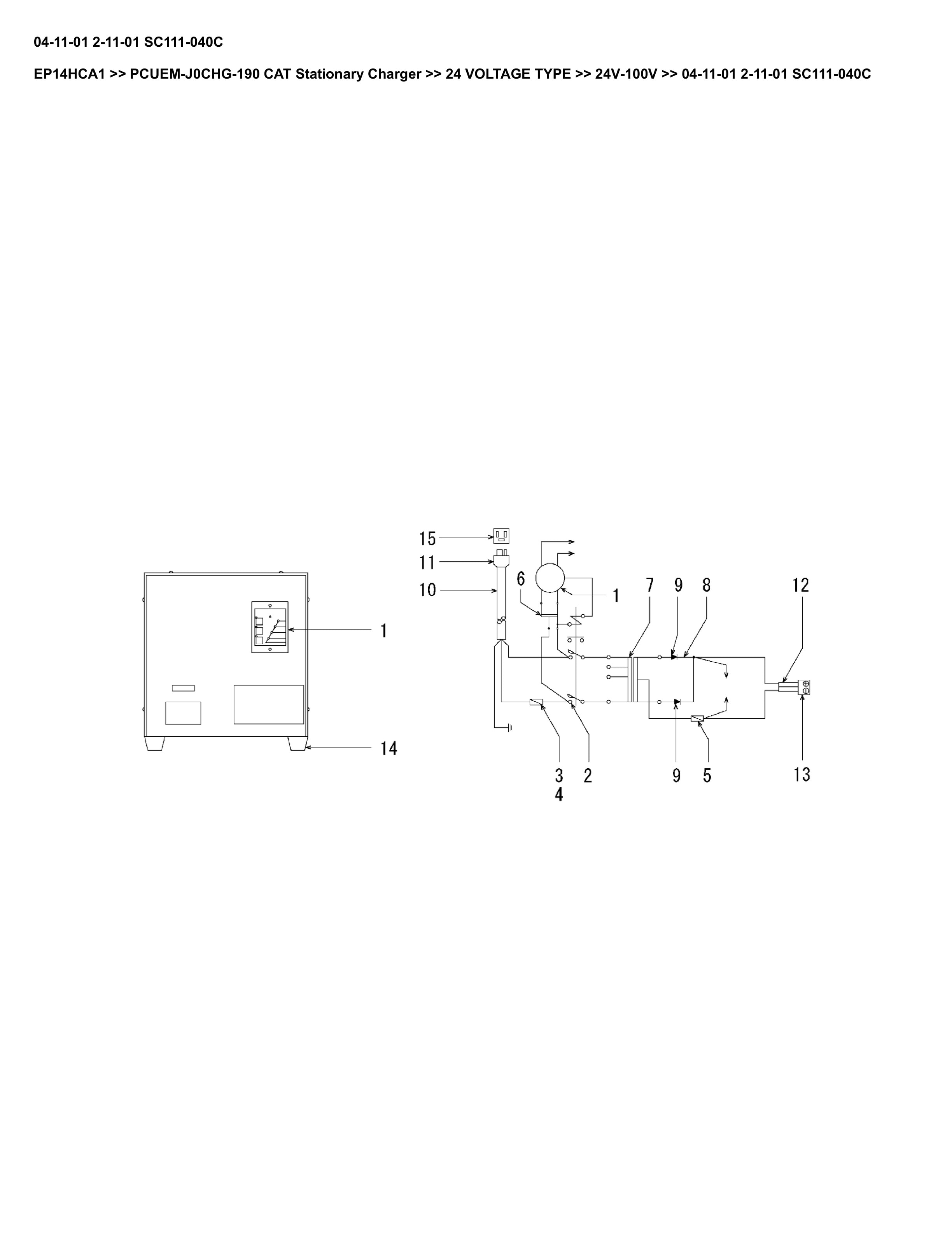 Caterpillar EP14HCA1 Parts Manual PCUEM-J0CHG-190