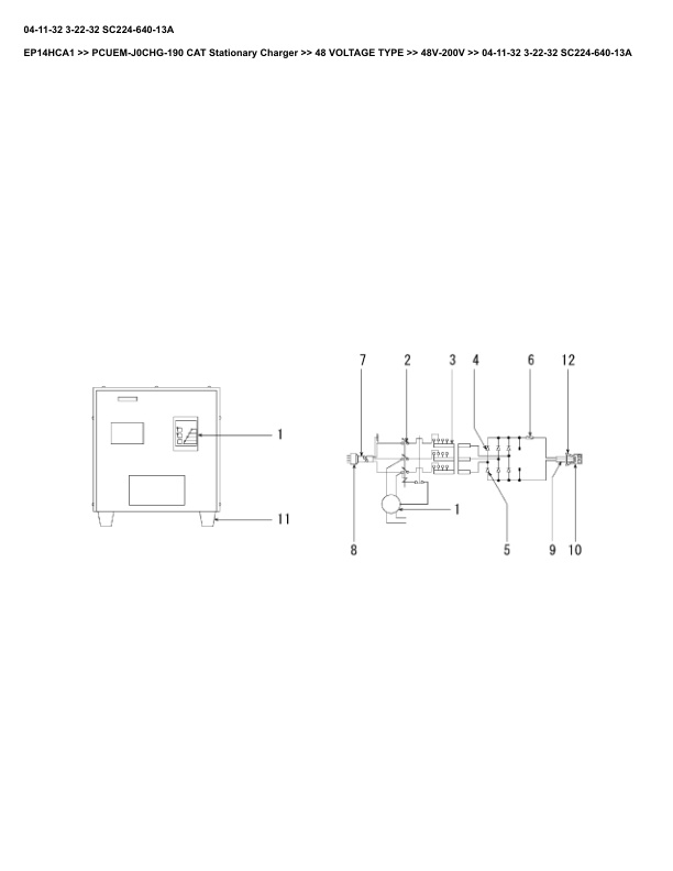 Alternative view of Caterpillar EP14HCA1 Parts Manual PCUEM-J0CHG-190