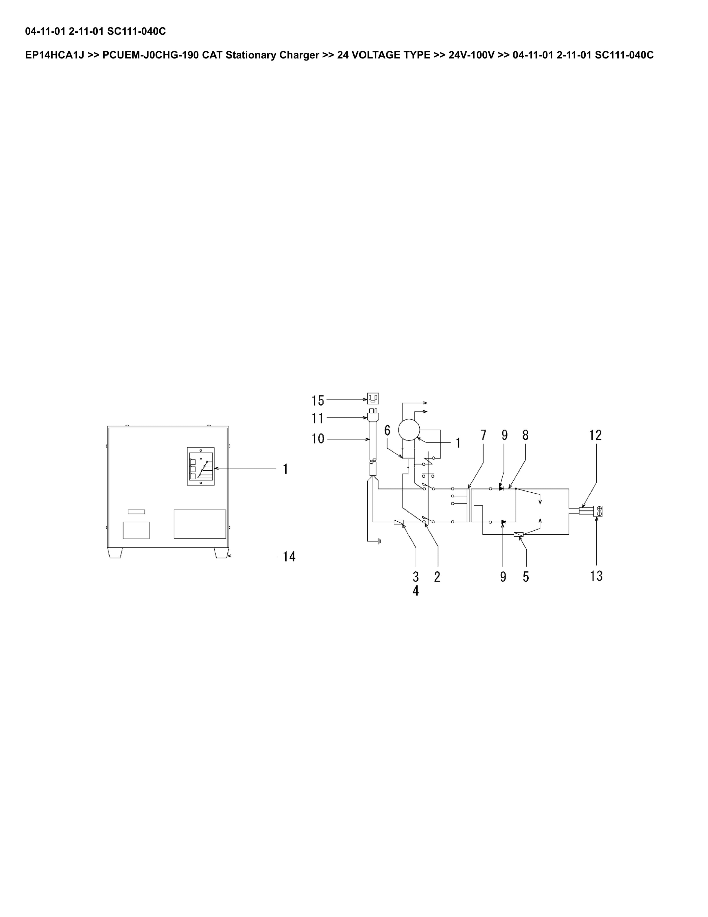Caterpillar EP14HCA1J Parts Manual PCUEM-J0CHG-190