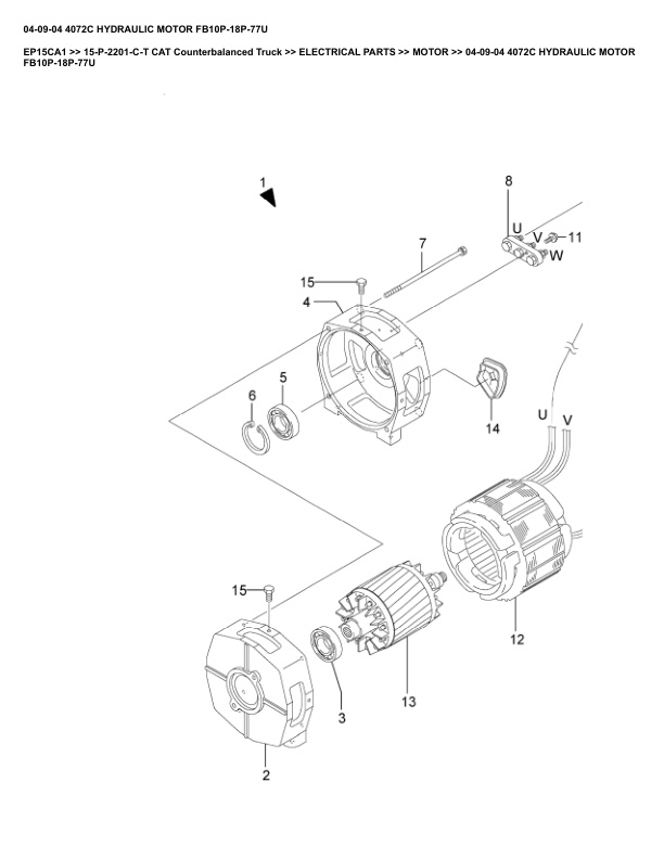 Caterpillar EP15CA1 Parts Manual 15-P-2201-C-T 4 Caterpillar EP15CA1 Parts Manual 15-P-2201-C-T - Image 4